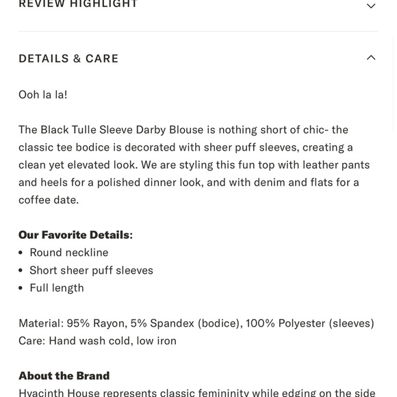 Black Fitted Sheer Puff Tulle Sleeve Darby Blouse Small - Picture 6 of 10